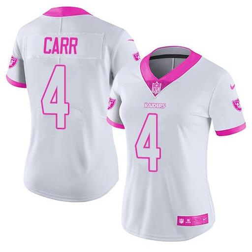 Men's Las Vegas Raiders Active Player Custom White/Pink Stitched Football Jersey Men's Las Vegas Raiders Active Player Custom White/Pink Stitched Football Jersey